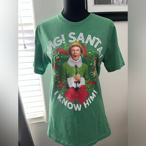 Elf “OMG! SANTA! I KNOW HIM!” Holiday Tee